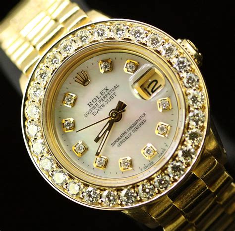 gold watch rolex women's|rolex lady datejust 18k gold.